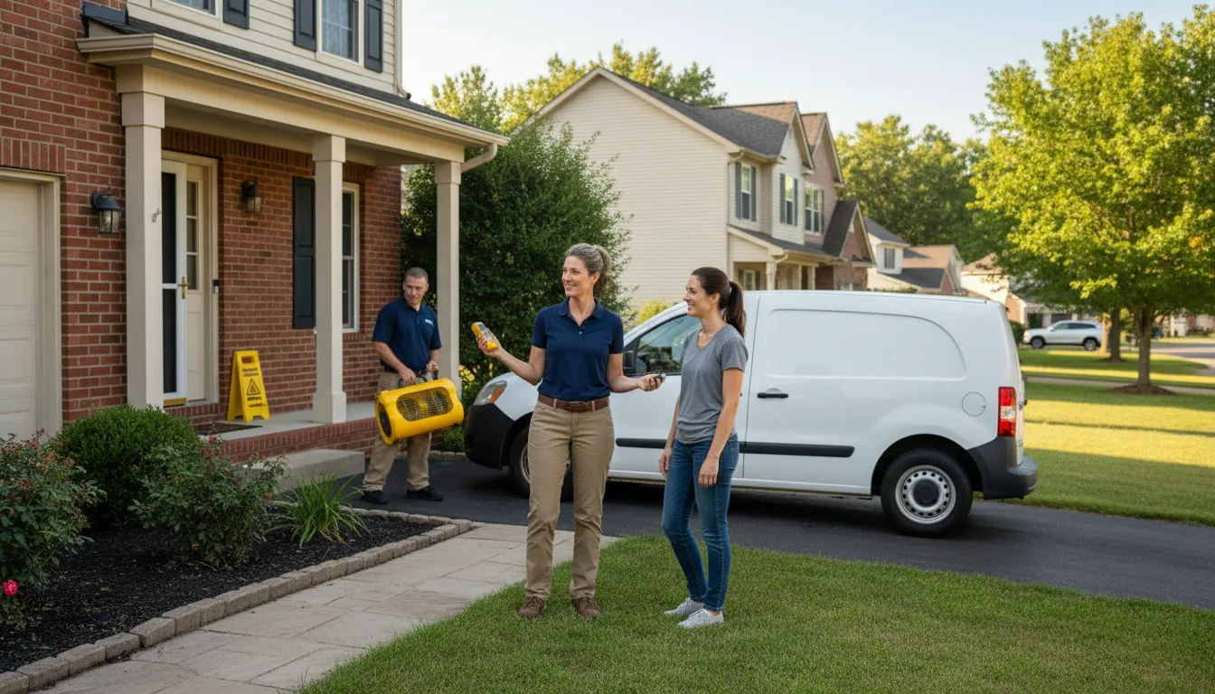 Residential water damage restoration in South Park, PA